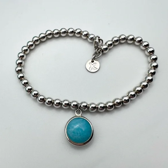 Tiffany & Co. Paloma Picasso sugar stack Amazonite bracelet in sterling silver - Picture 5 of 8
